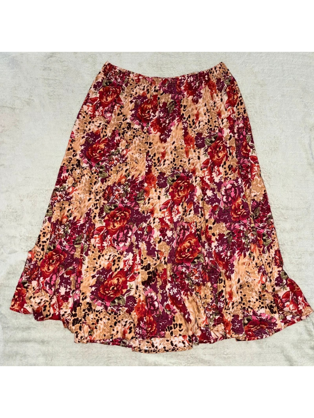 White Stag Vintage Floral Hippie Boho Long Skirt